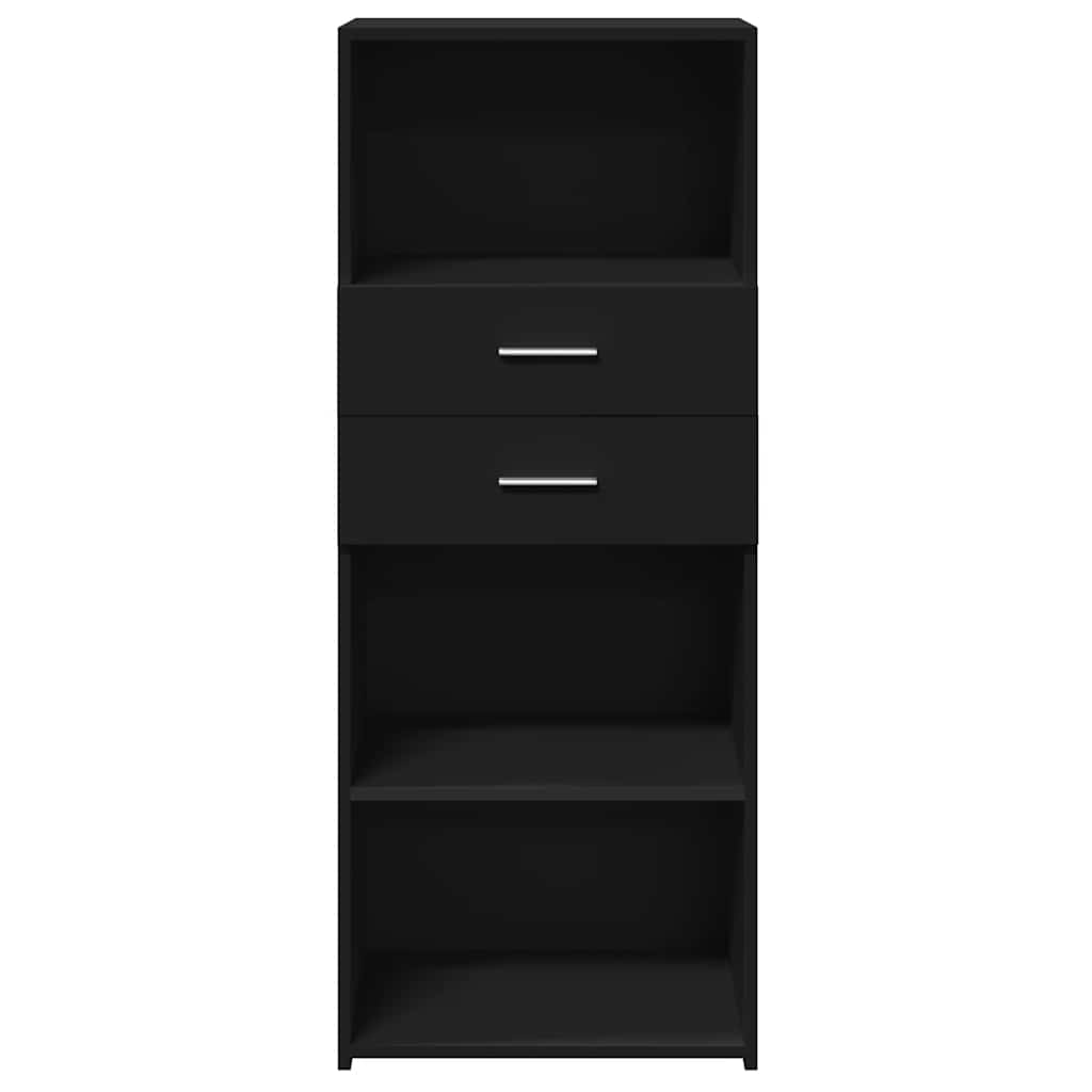 Buffet haut noir 50x42,5x124 cm bois d'ingénierie - XIOS