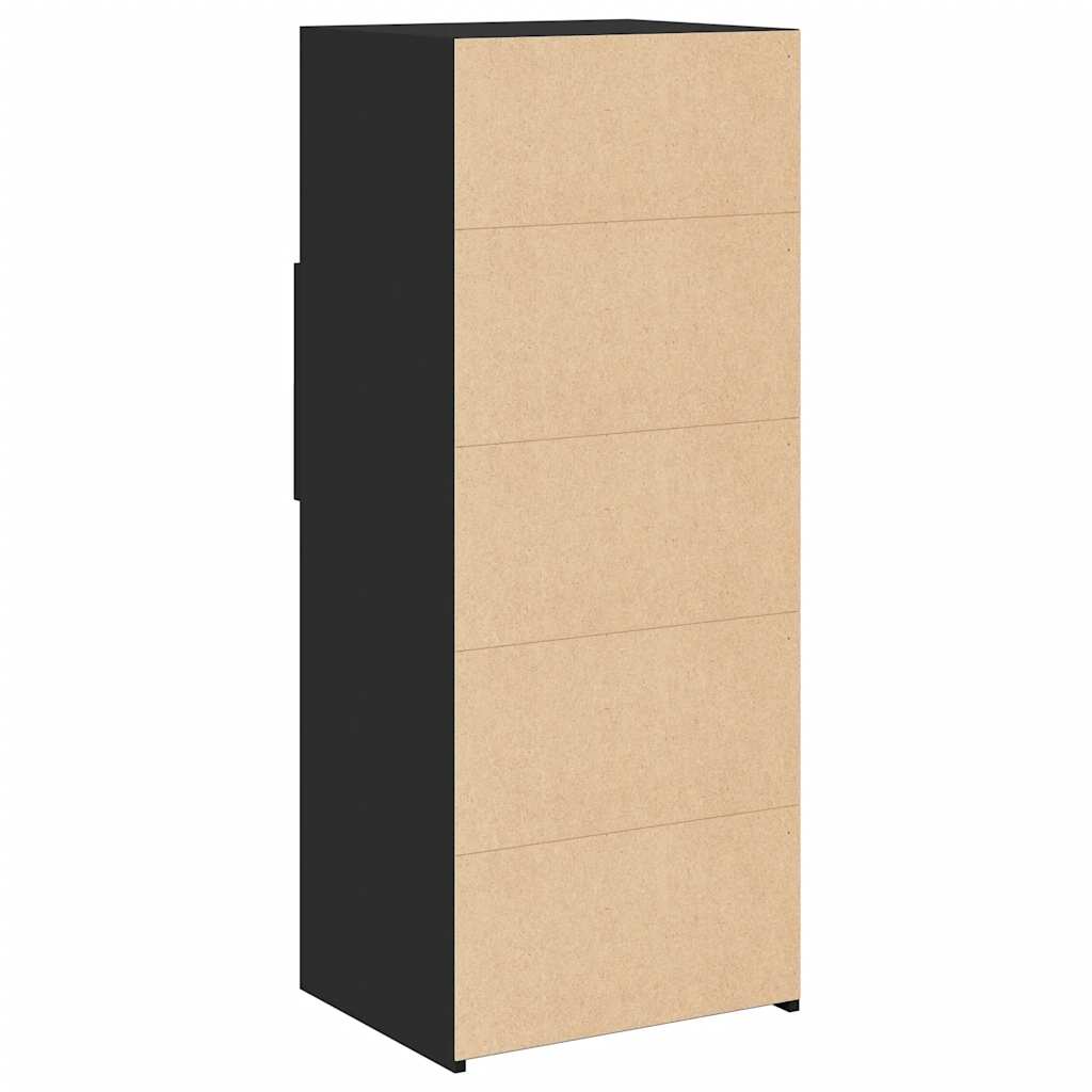 Buffet haut noir 50x42,5x124 cm bois d'ingénierie - XIOS