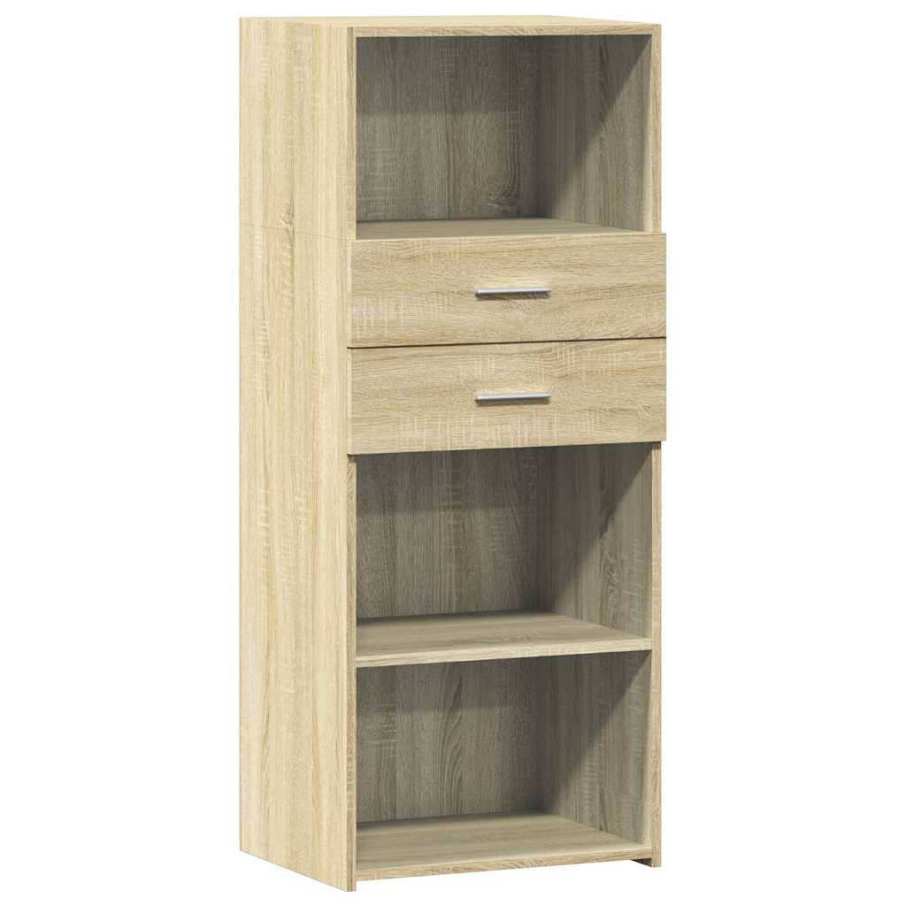 Buffet haut chêne sonoma 50x42,5x124 cm bois d'ingénierie - XIOS