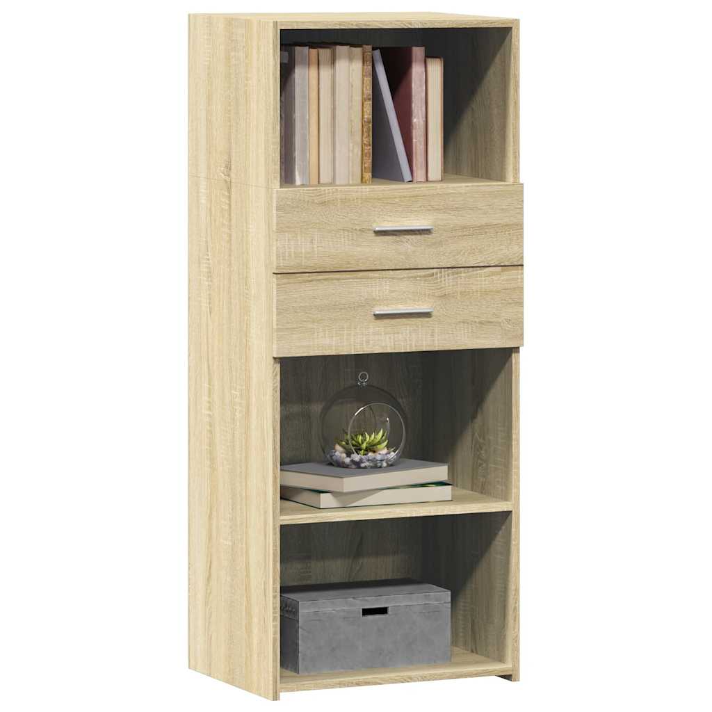 Buffet haut chêne sonoma 50x42,5x124 cm bois d'ingénierie - XIOS