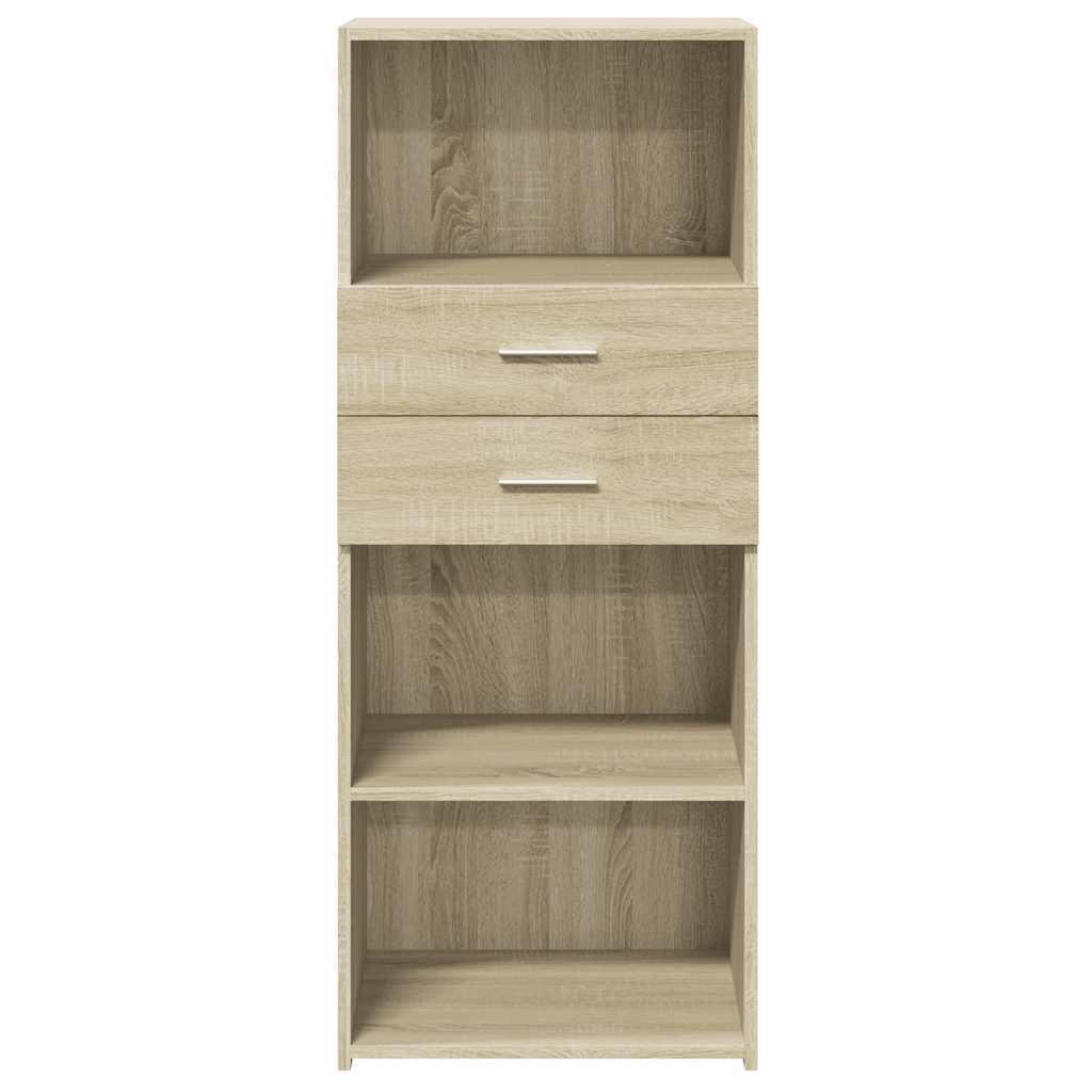 Buffet haut chêne sonoma 50x42,5x124 cm bois d'ingénierie - XIOS
