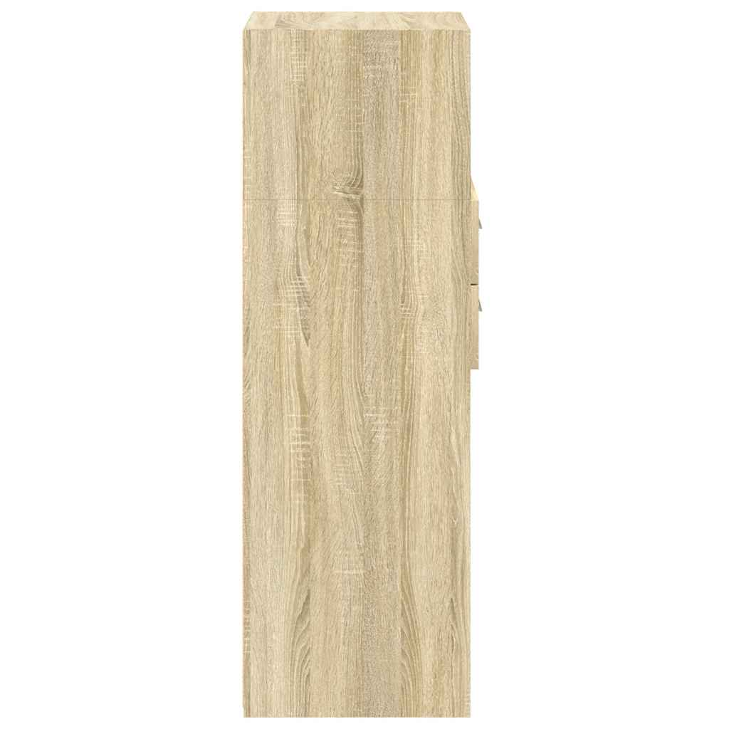 Buffet haut chêne sonoma 50x42,5x124 cm bois d'ingénierie - XIOS