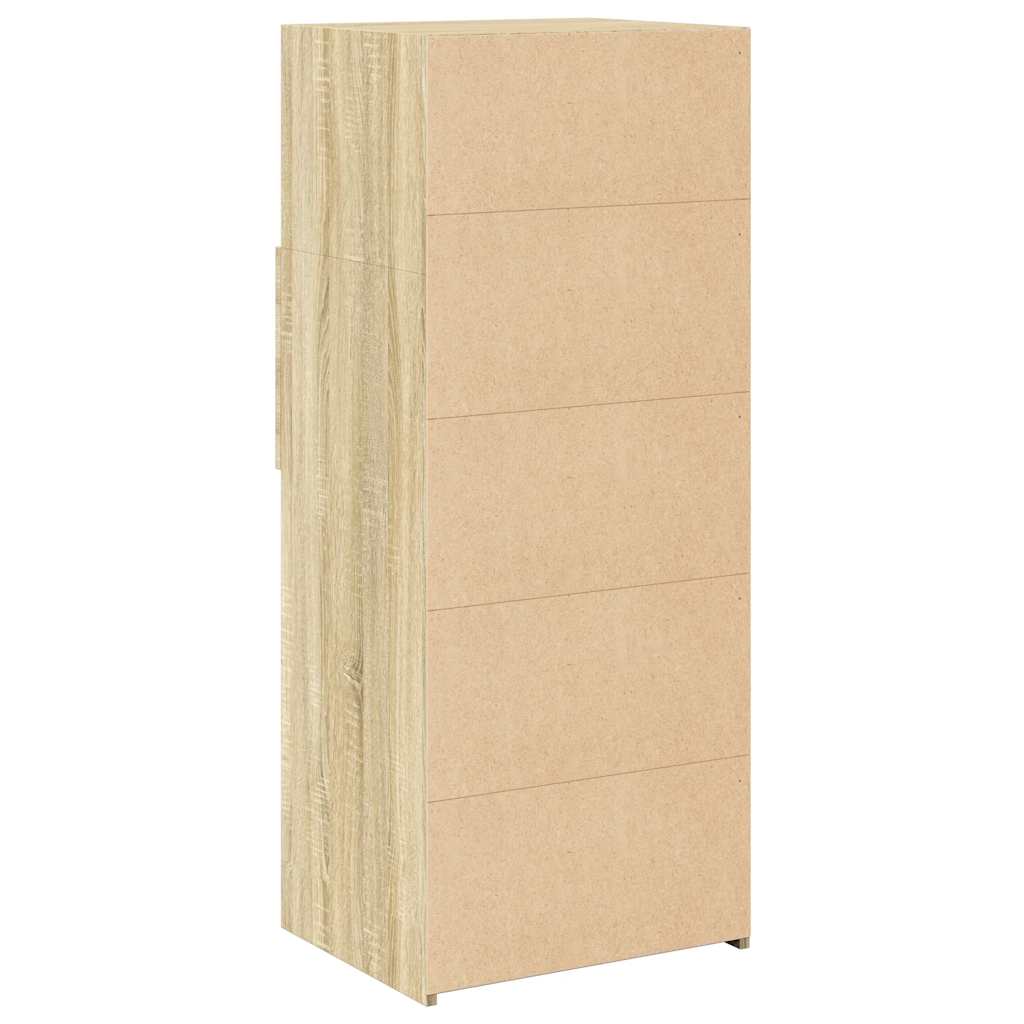 Buffet haut chêne sonoma 50x42,5x124 cm bois d'ingénierie - XIOS