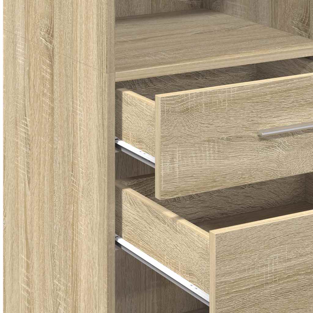 Buffet haut chêne sonoma 50x42,5x124 cm bois d'ingénierie - XIOS