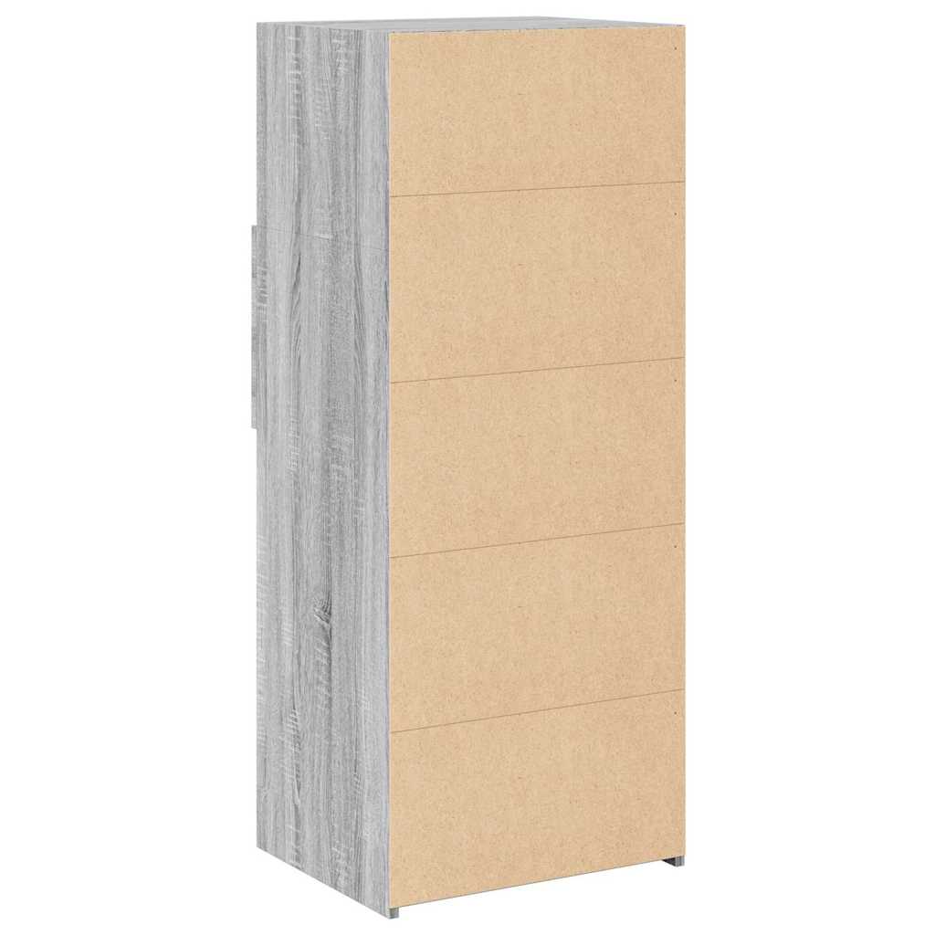 Buffet haut sonoma gris 50x42,5x124 cm bois d'ingénierie - XIOS