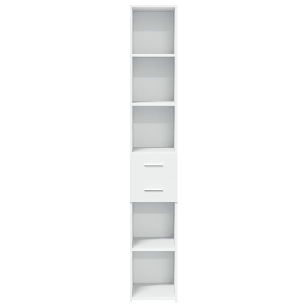 Buffet haut blanc 30x42,5x185 cm bois d'ingénierie