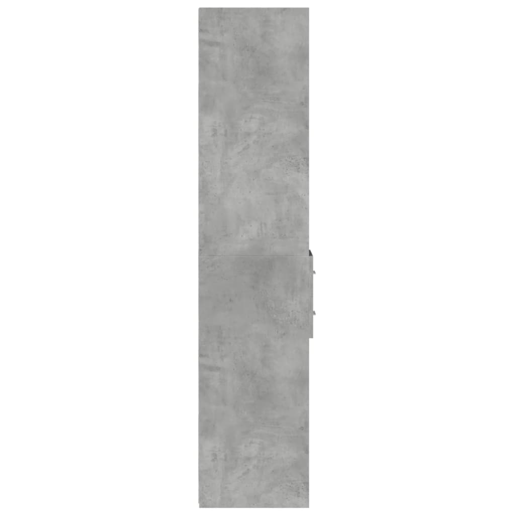 Buffet haut gris béton 30x42,5x185 cm bois d'ingénierie - XIOS