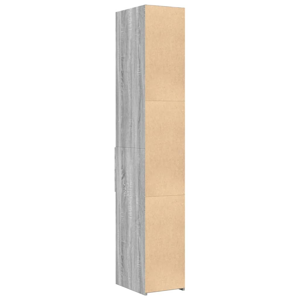 Buffet haut sonoma gris 30x42,5x185 cm bois d'ingénierie - XIOS