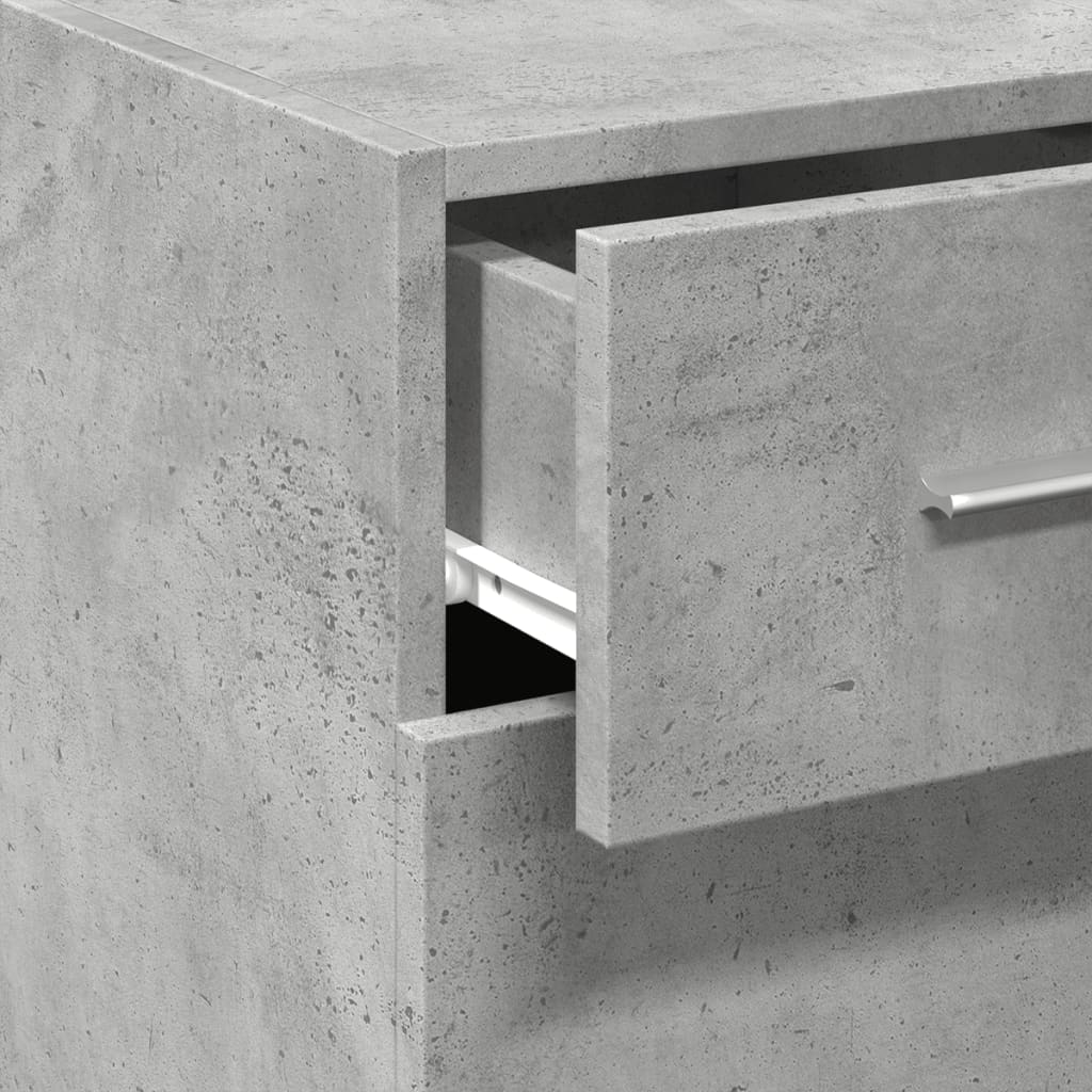 Buffet gris béton 30x42,5x93 cm bois d'ingénierie - XIOS