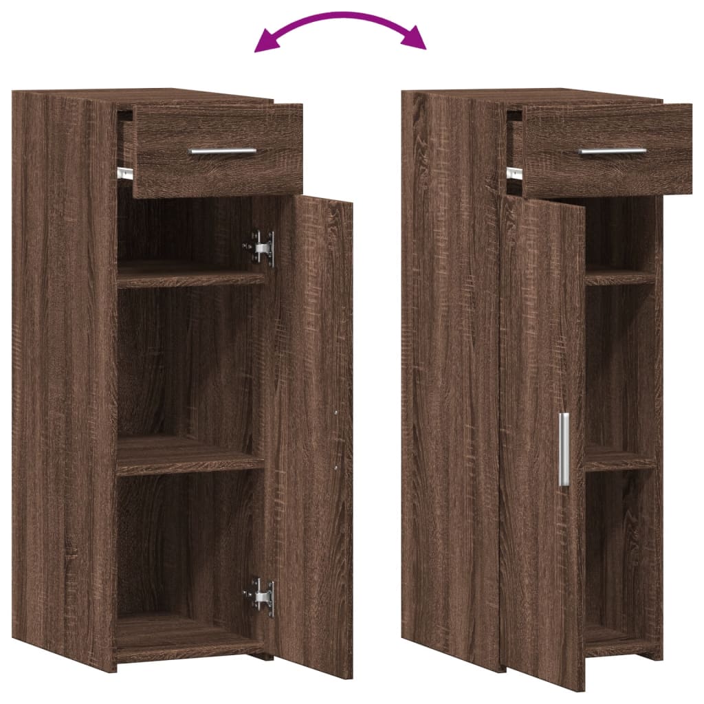 Buffet chêne marron 30x42,5x93 cm bois d'ingénierie - XIOS