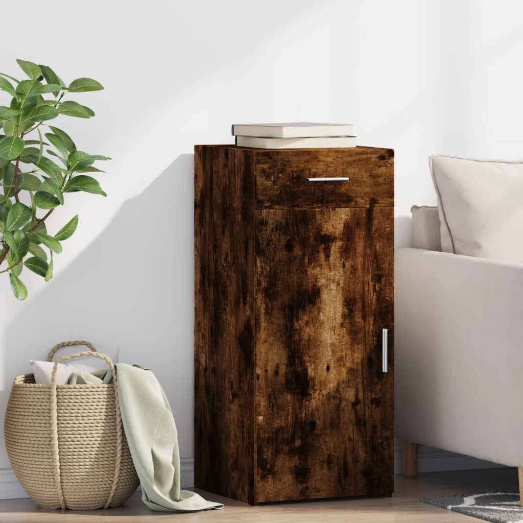 Buffet chêne fumé 40x42,5x93 cm bois d'ingénierie - XIOS