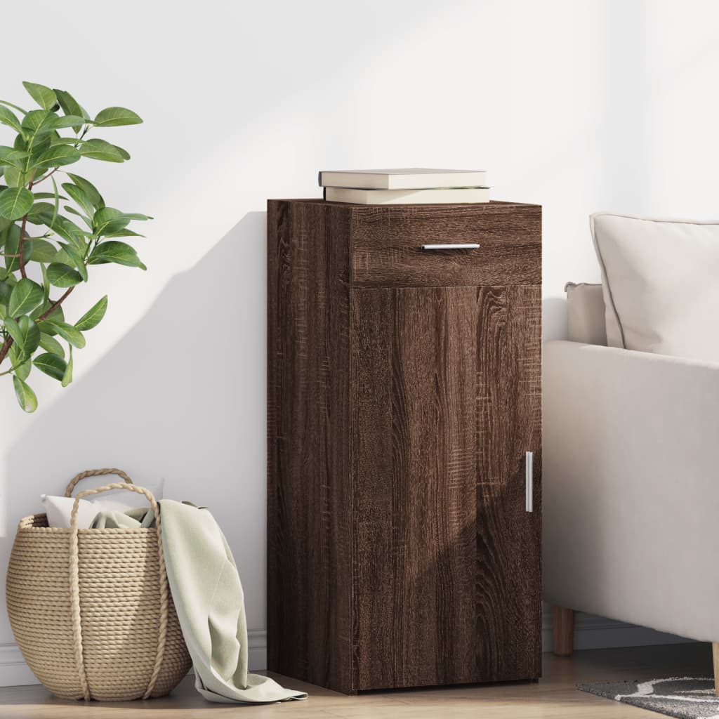 Buffet chêne marron 40x42,5x93 cm bois d'ingénierie - XIOS