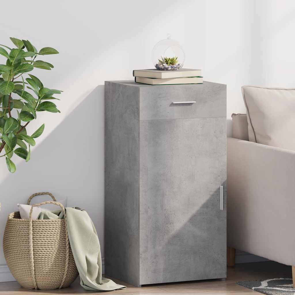 Buffet gris béton 45x42,5x93 cm bois d'ingénierie - XIOS