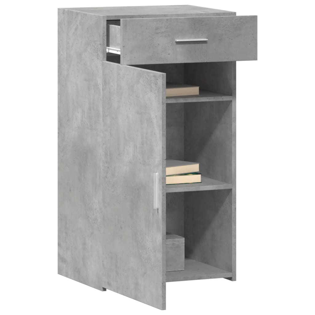 Buffet gris béton 50x42,5x93 cm bois d'ingénierie - XIOS