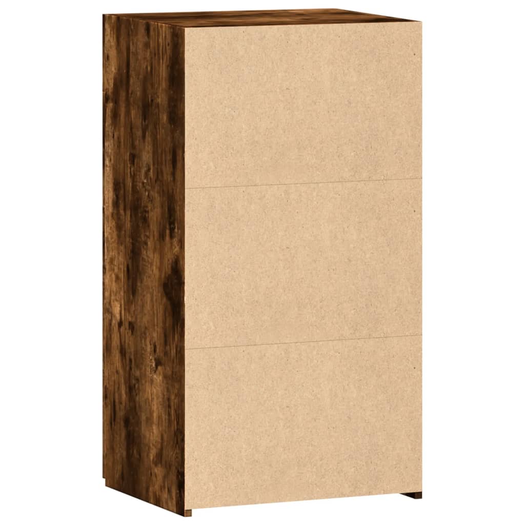 Buffet chêne fumé 50x42,5x93 cm bois d'ingénierie