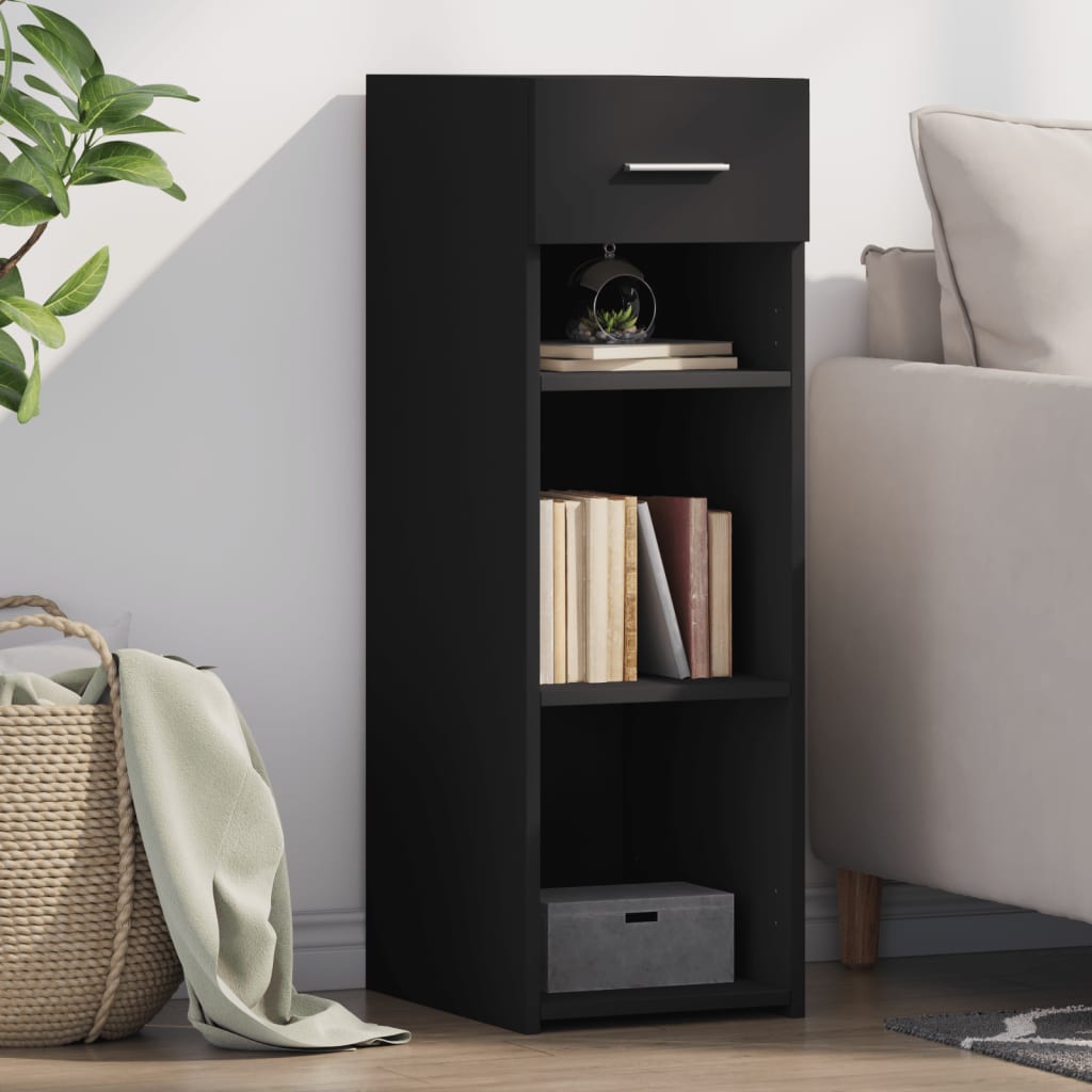 Buffet noir 30x42,5x93 cm bois d'ingénierie - XIOS