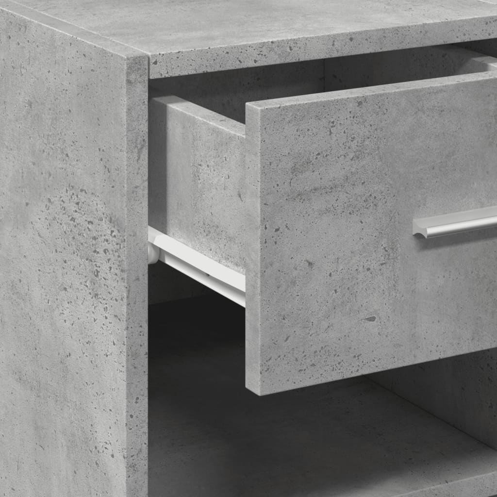 Buffet gris béton 30x42,5x93 cm bois d'ingénierie - XIOS