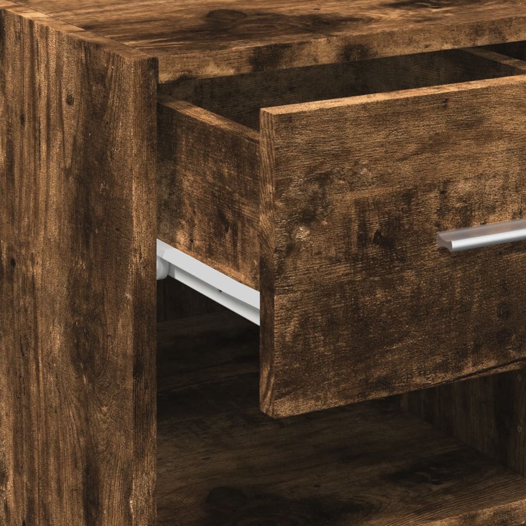 Buffet chêne fumé 30x42,5x93 cm bois d'ingénierie - XIOS