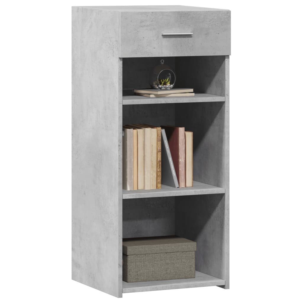 Buffet gris béton 40x42,5x93 cm bois d'ingénierie - XIOS