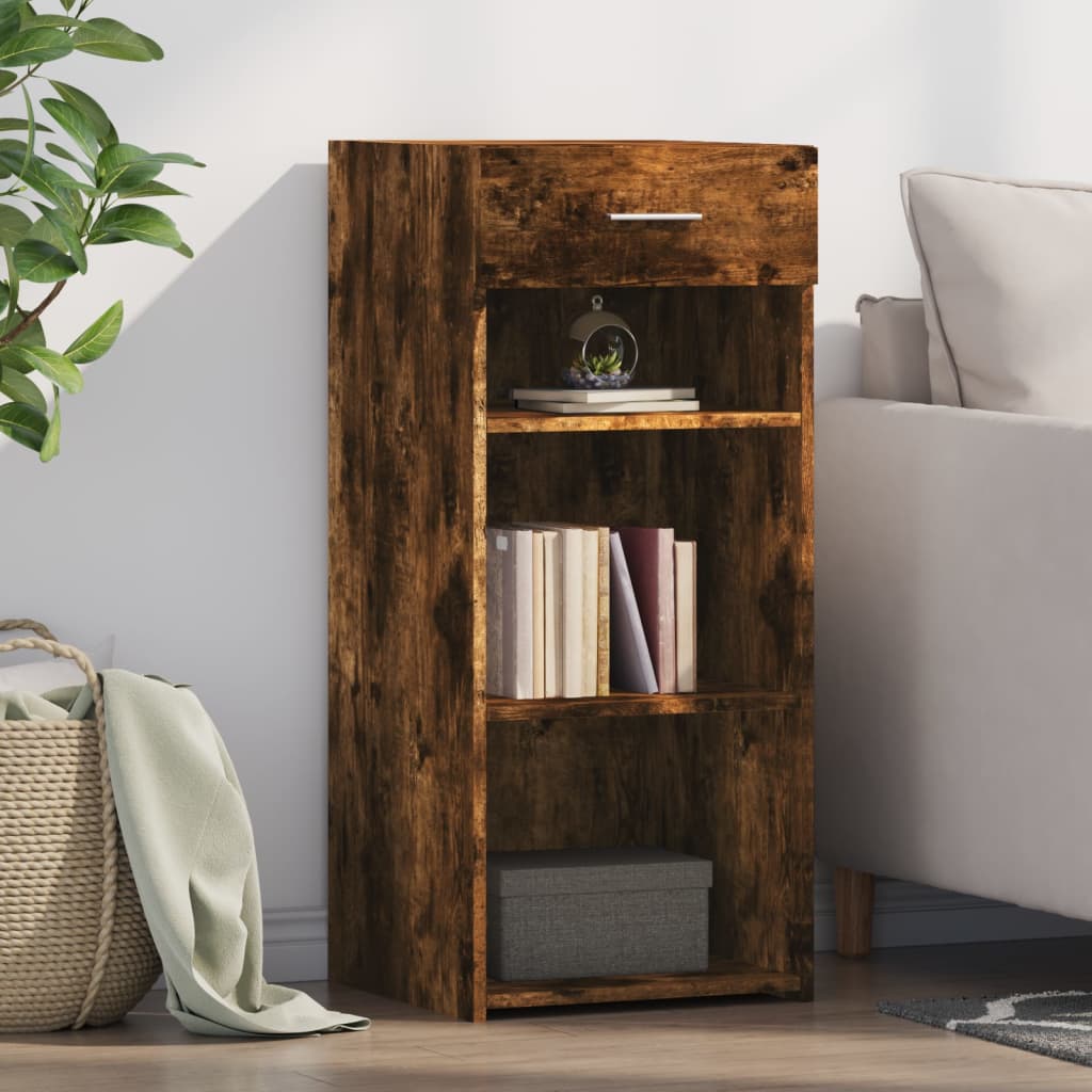 Buffet chêne fumé 40x42,5x93 cm bois d'ingénierie - XIOS