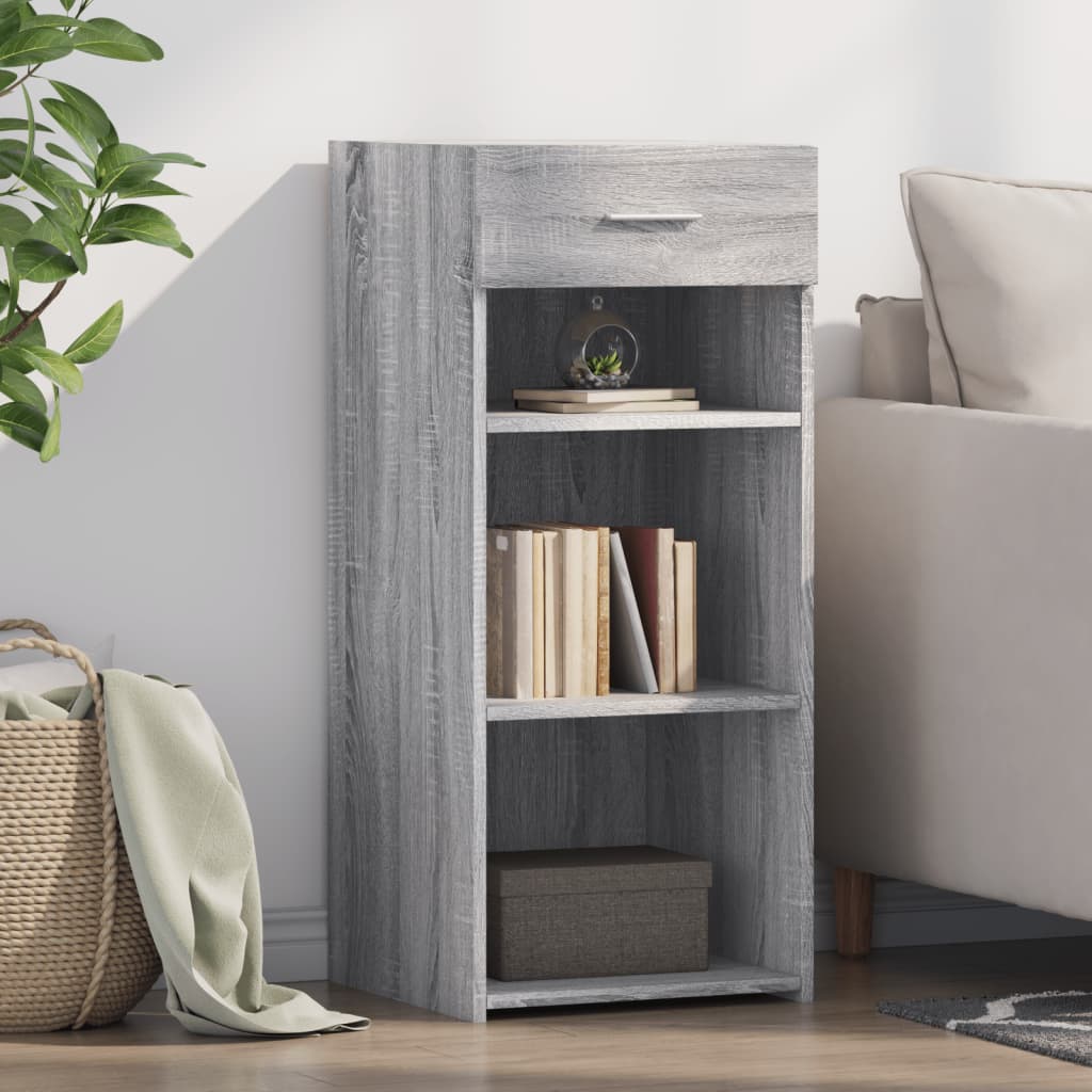 Buffet sonoma gris 40x42,5x93 cm bois d'ingénierie - XIOS