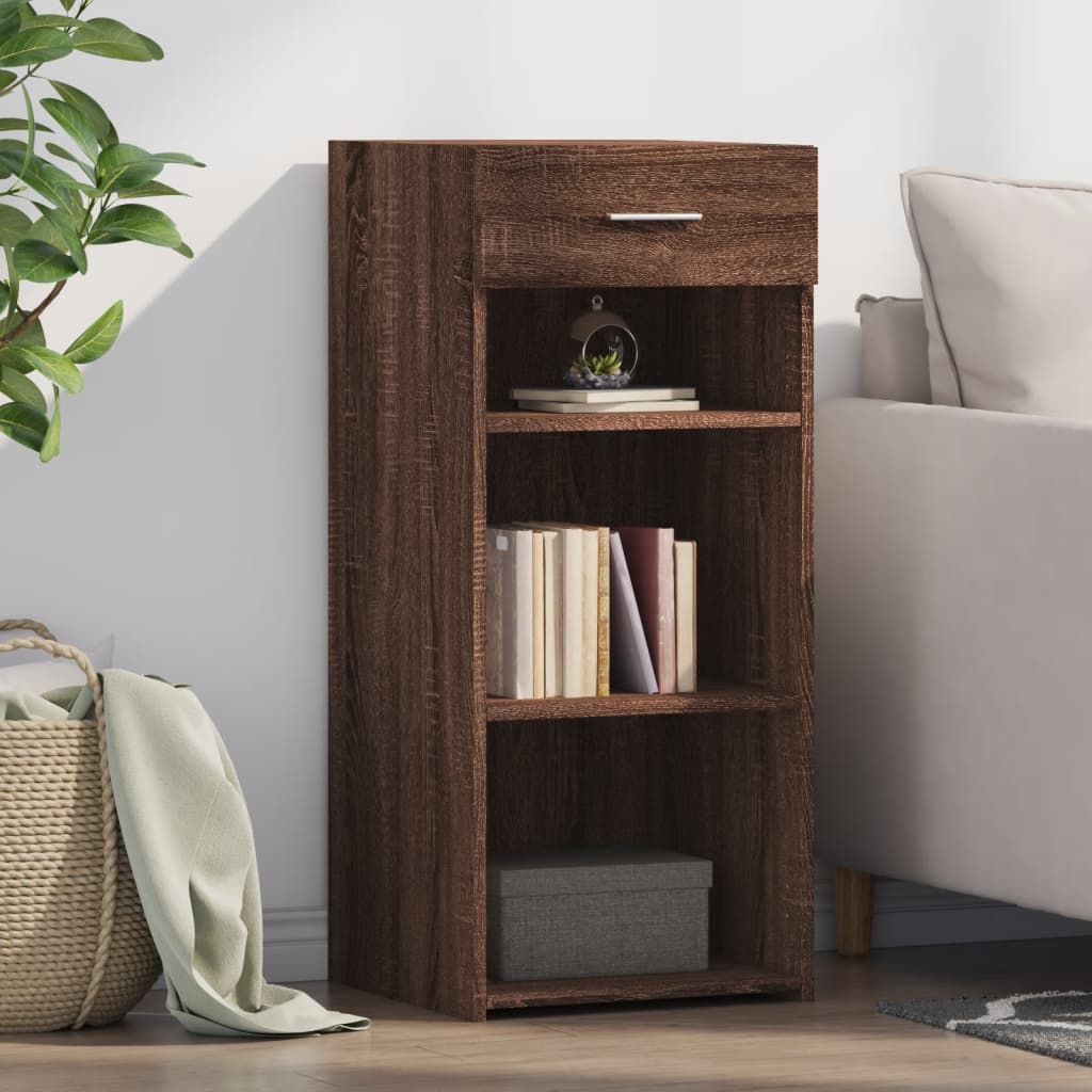 Buffet chêne marron 40x42,5x93 cm bois d'ingénierie - XIOS