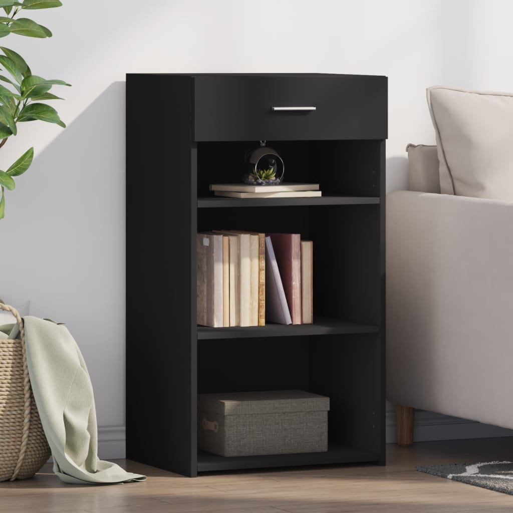 Buffet noir 50x42,5x93 cm bois d'ingénierie - XIOS