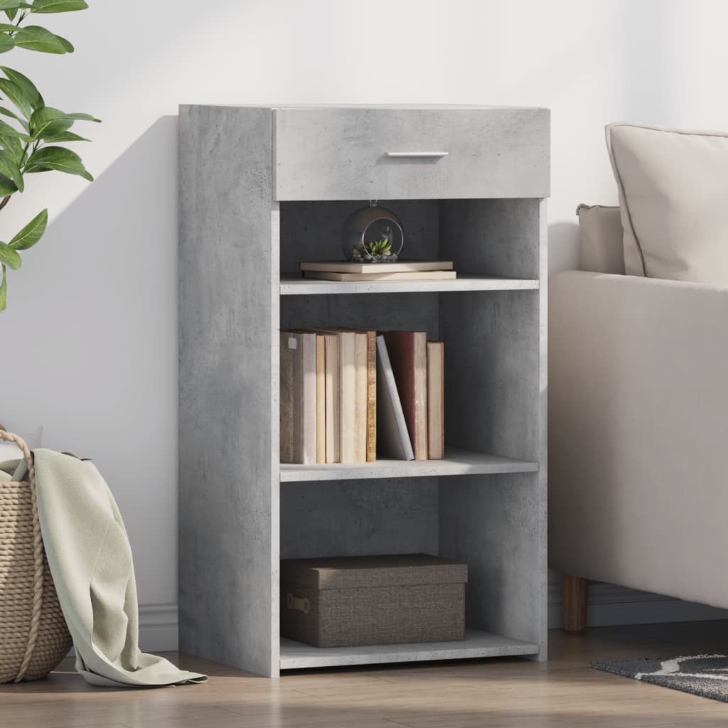 Buffet gris béton 50x42,5x93 cm bois d'ingénierie - XIOS