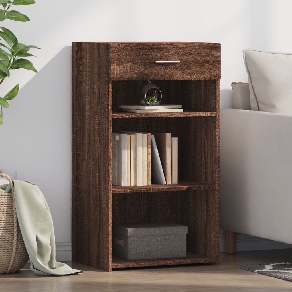 Buffet chêne marron 50x42,5x93 cm bois d'ingénierie - XIOS
