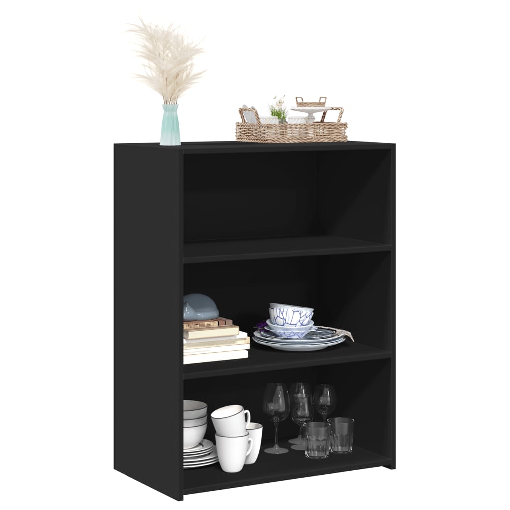 Buffet noir 70x41x93 cm bois d'ingénierie - XIOS