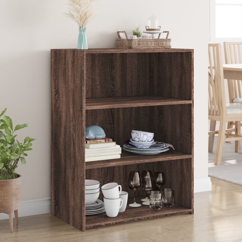 Buffet chêne marron 70x41x93 cm bois d'ingénierie - XIOS