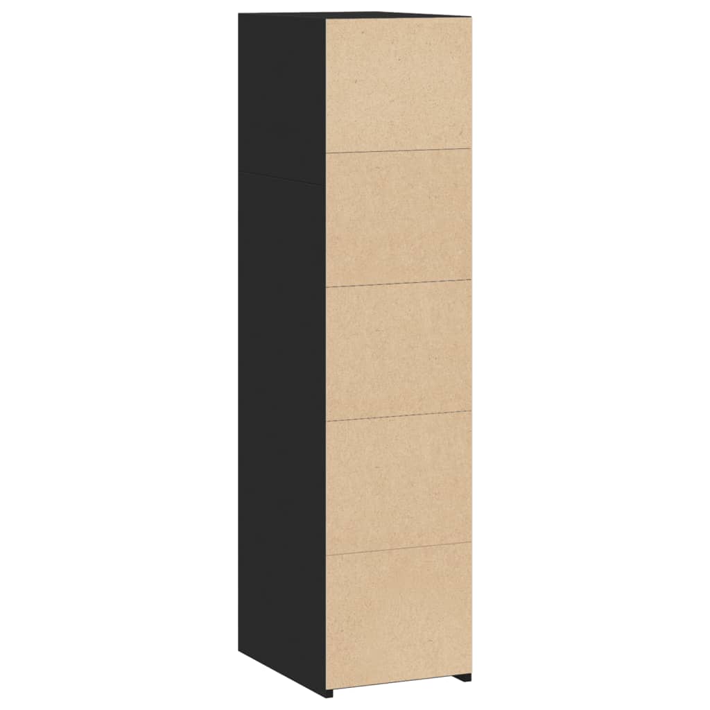 Buffet noir 30x41x124 cm bois d'ingénierie - XIOS