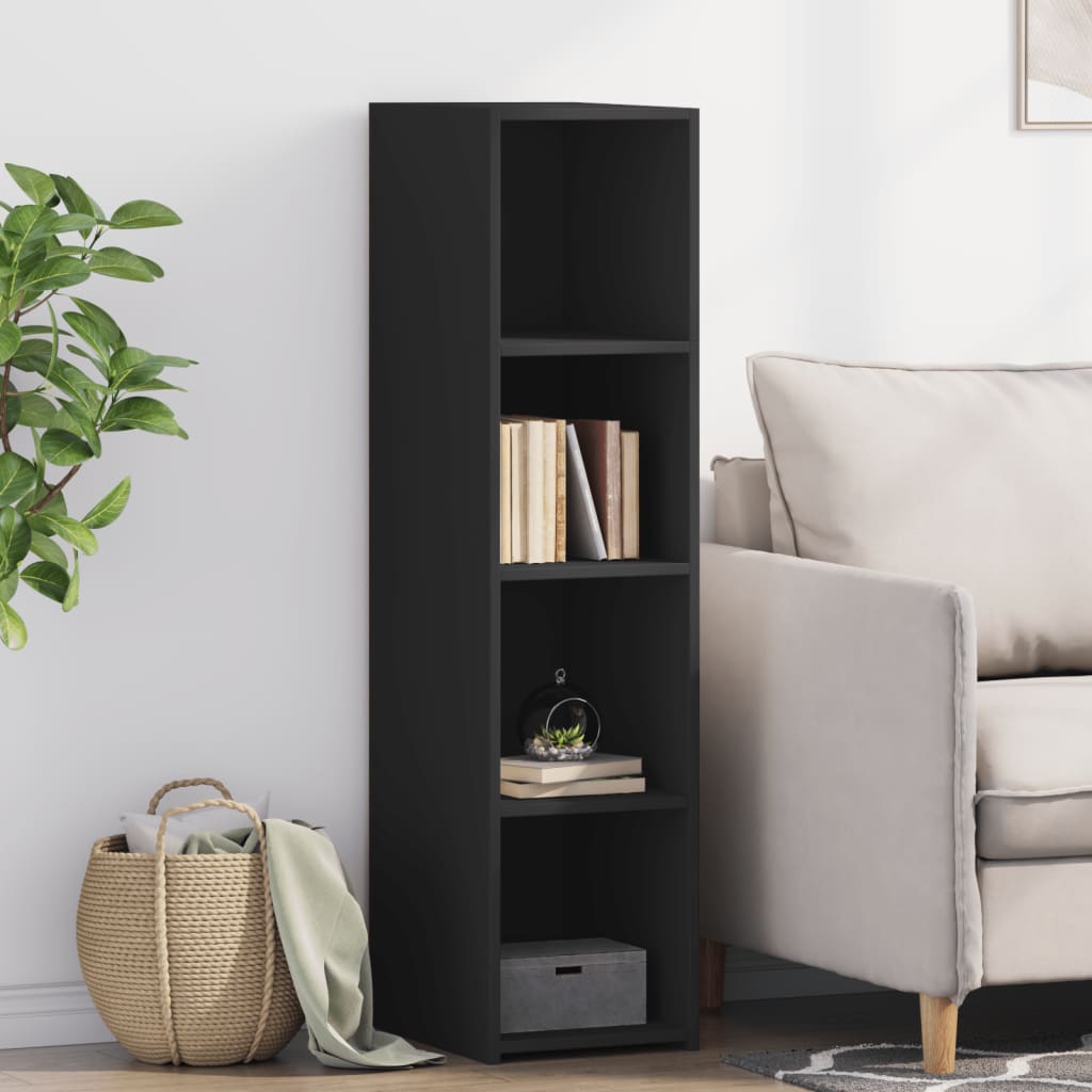 Buffet noir 30x41x124 cm bois d'ingénierie - XIOS