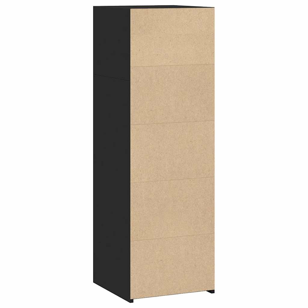 Buffet noir 40x41x124 cm bois d'ingénierie - XIOS