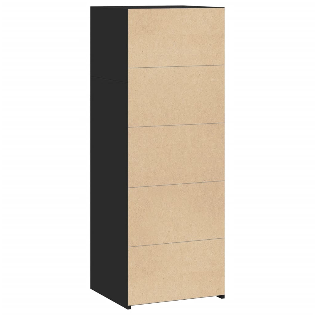 Buffet haut noir 45x41x124 cm bois d'ingénierie - XIOS