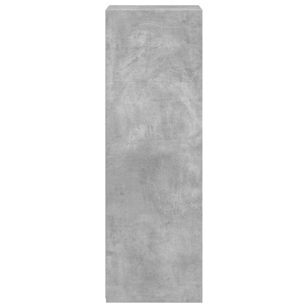 Buffet haut gris béton 45x41x124 cm bois d'ingénierie - XIOS