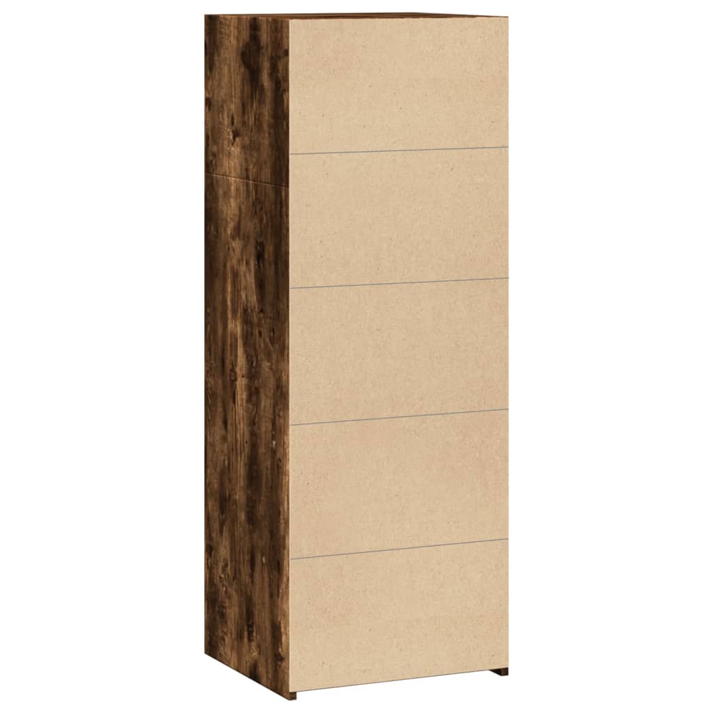 Buffet haut chêne fumé 45x41x124 cm bois d'ingénierie - XIOS