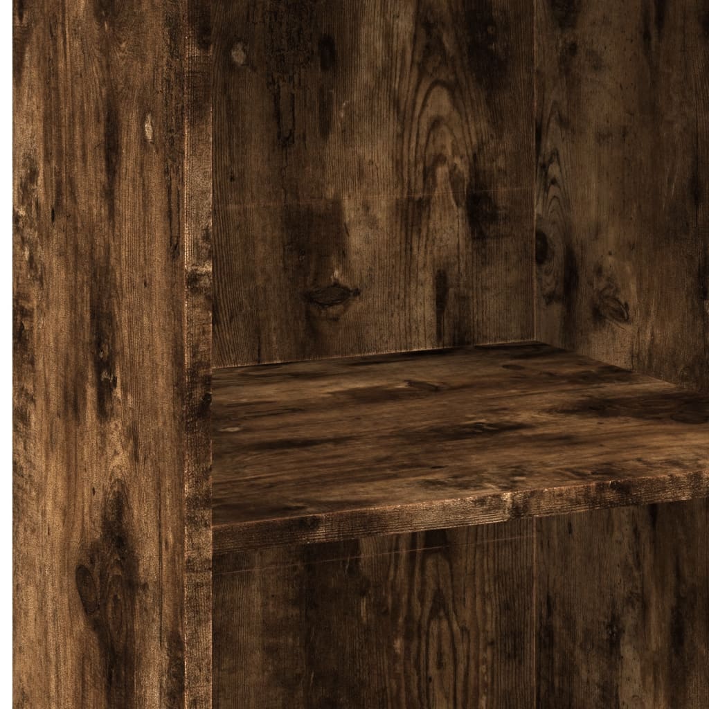 Buffet haut chêne fumé 45x41x124 cm bois d'ingénierie - XIOS