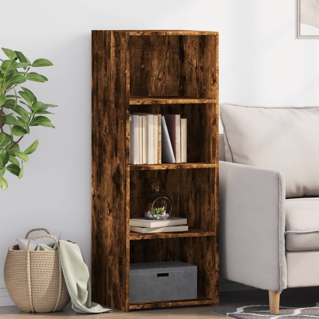 Buffet haut chêne fumé 45x41x124 cm bois d'ingénierie - XIOS