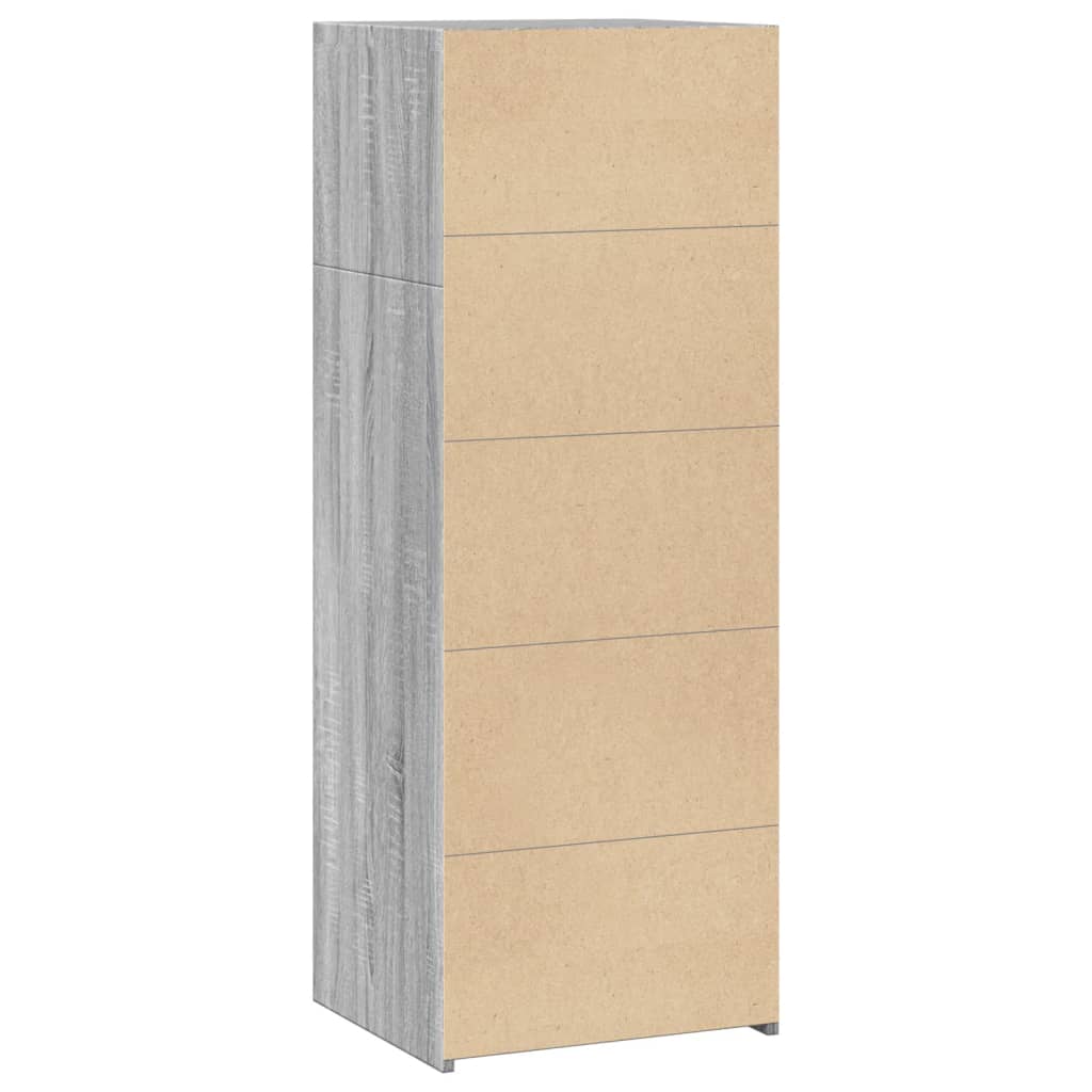 Buffet haut sonoma gris 45x41x124 cm bois d'ingénierie - XIOS