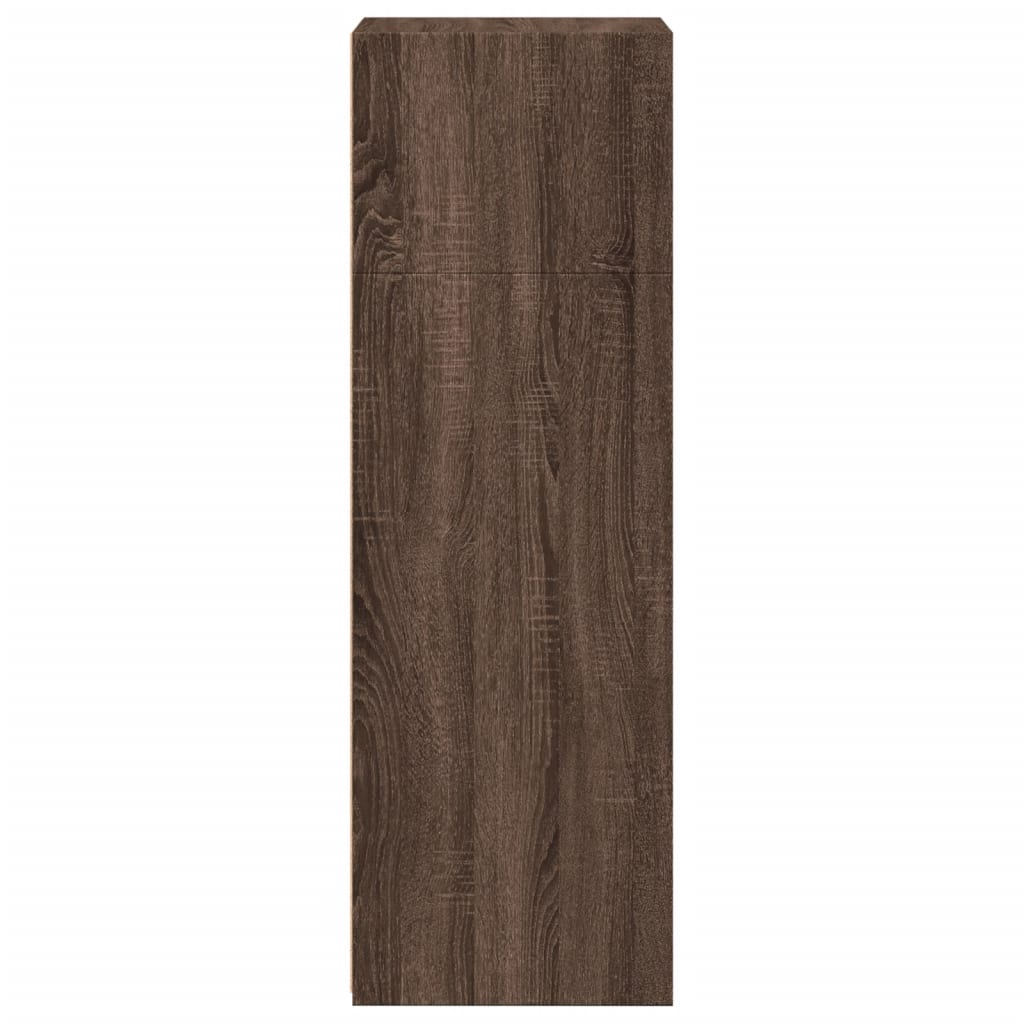 Buffet haut chêne marron 45x41x124 cm bois d'ingénierie - XIOS