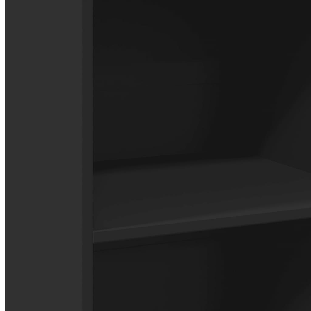 Buffet haut noir 50x41x124 cm bois d'ingénierie - XIOS