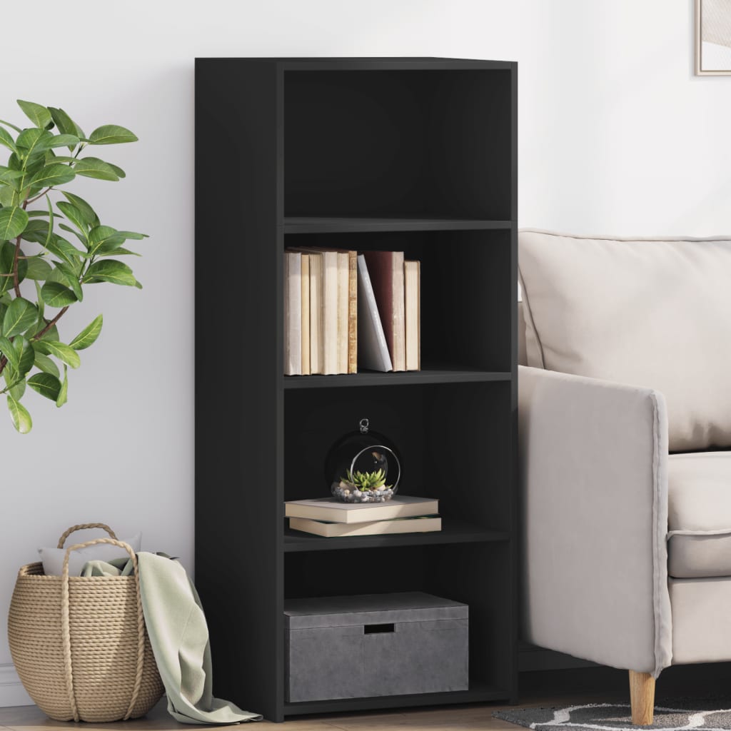 Buffet haut noir 50x41x124 cm bois d'ingénierie - XIOS
