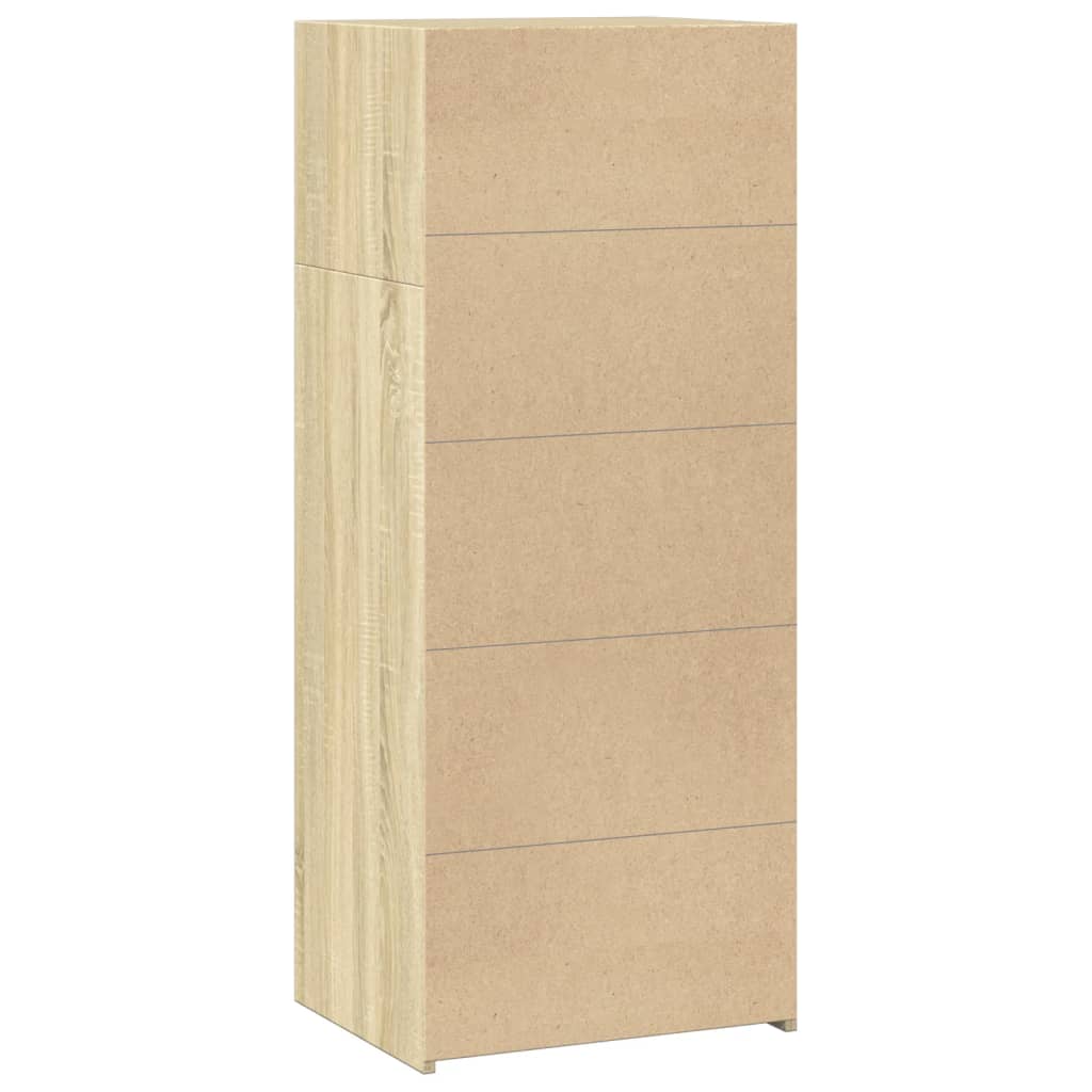 Buffet haut chêne sonoma 50x41x124 cm bois d'ingénierie - XIOS