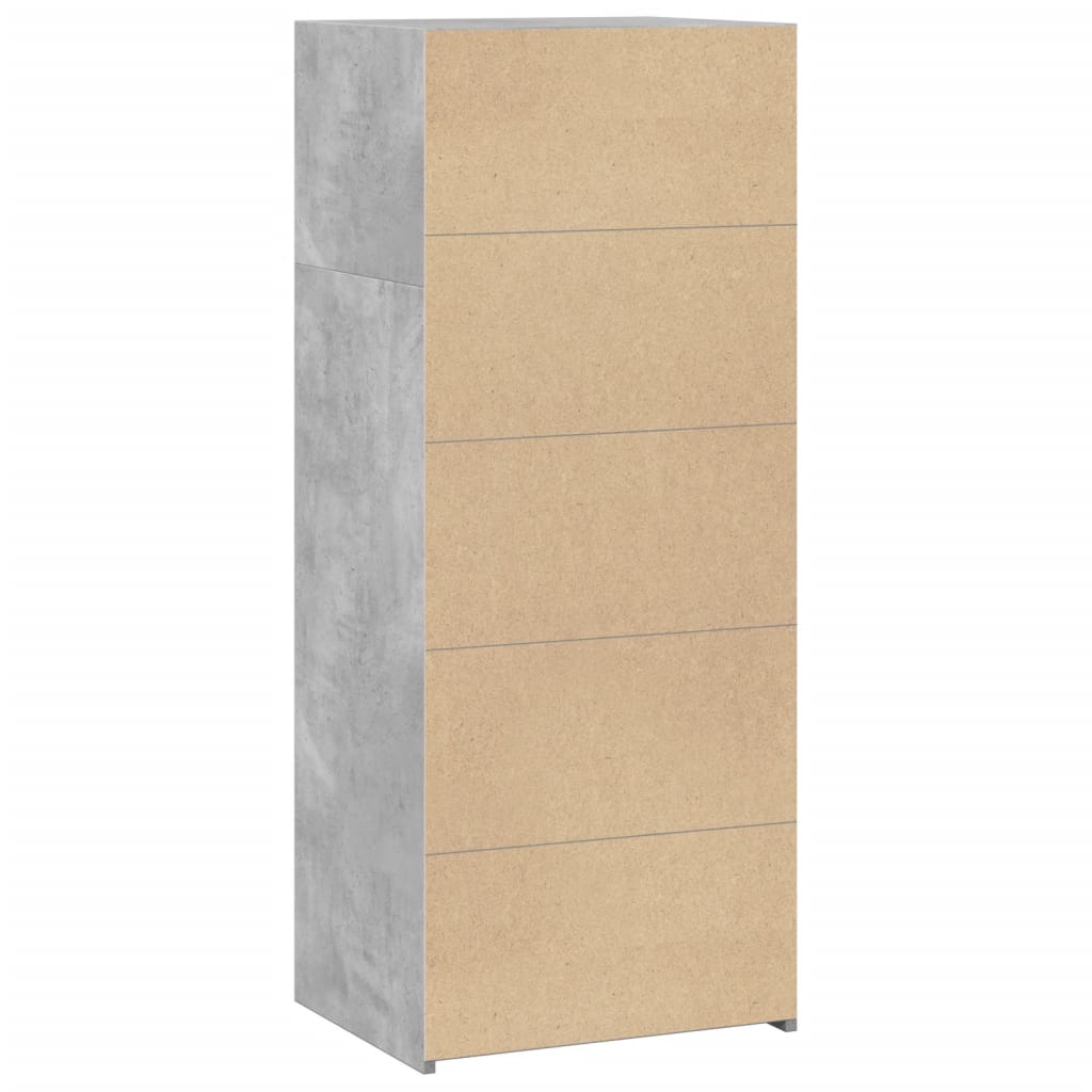 Buffet haut gris béton 50x41x124 cm bois d'ingénierie - XIOS