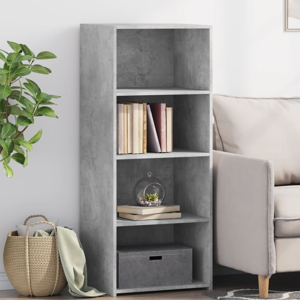 Buffet haut gris béton 50x41x124 cm bois d'ingénierie - XIOS