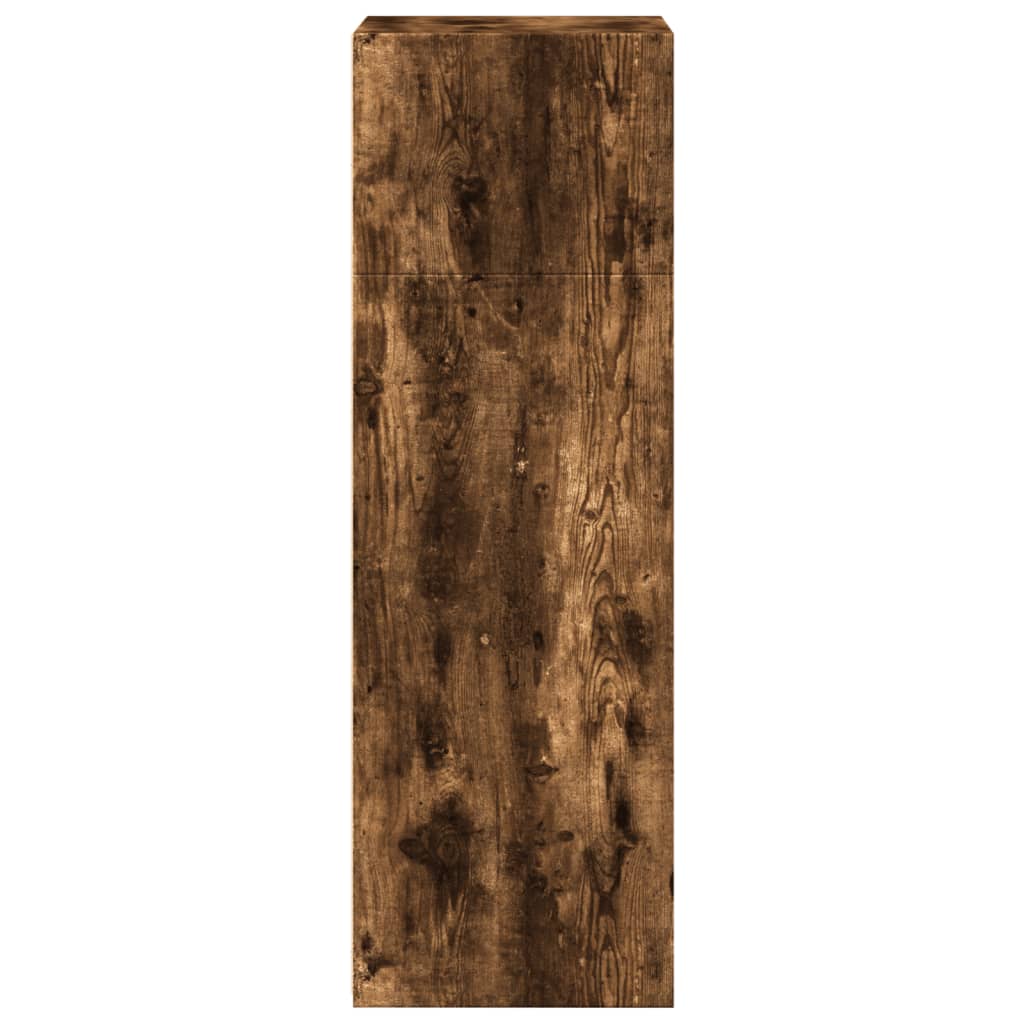 Buffet haut chêne fumé 50x41x124 cm bois d'ingénierie - XIOS