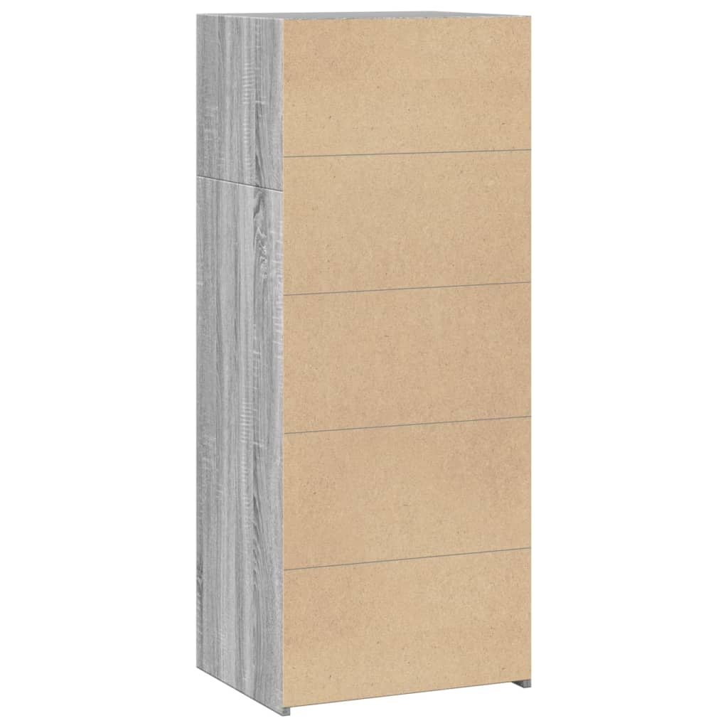 Buffet haut sonoma gris 50x41x124 cm bois d'ingénierie - XIOS