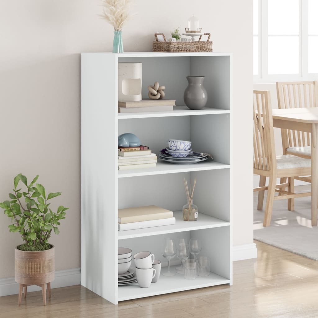 Buffet haut blanc 70x41x124 cm bois d'ingénierie - XIOS