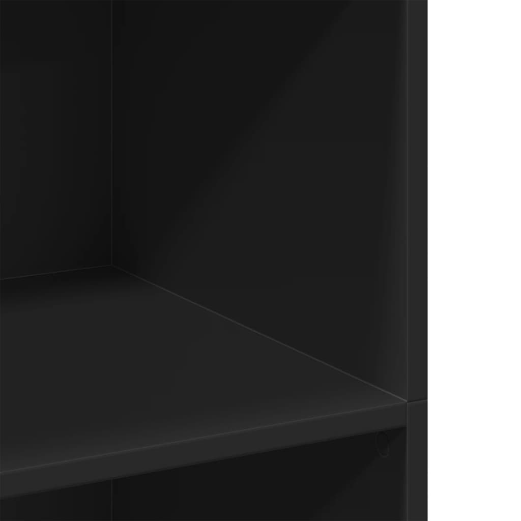 Buffet haut noir 70x41x124 cm bois d'ingénierie - XIOS